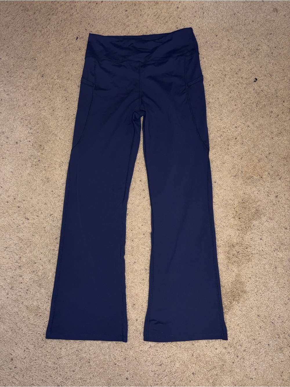G Gradual Navy Blue Yoga Pants Leggings with Pockets - Size